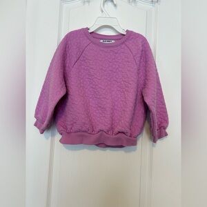 Old Navy Quilted Purple-Pink Crew Sweatshirt